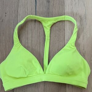 ATHLETA neon yellow sports bra S